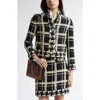Valentino "macro Check Tweed Jacket For In Black