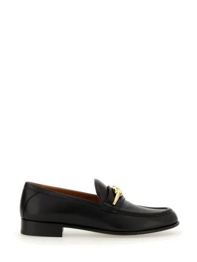 Valentino Garavani Moccasin Vlogo The Bold Edition In Black