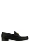 Valentino Garavani Men Black Leather Vlogo Loafers