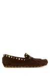 Valentino Driver Loafers In Brown