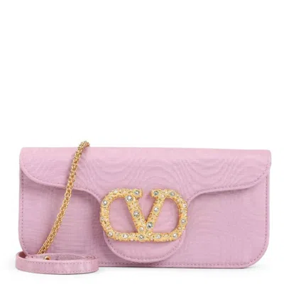 Valentino Garavani Moire Textile Clutch