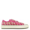 Valentino Garavani Monogram Toile Iconographe Low Top Sneakers In Pink