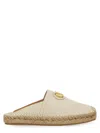 Valentino Vlogo Grainy Leather Mule Espadrille