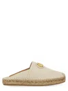 Valentino Vlogo Grainy Leather Mule Espadrille