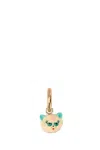 Valentino Multicolor Metal And Nylon Le Chat De La Maison Earring In Gold