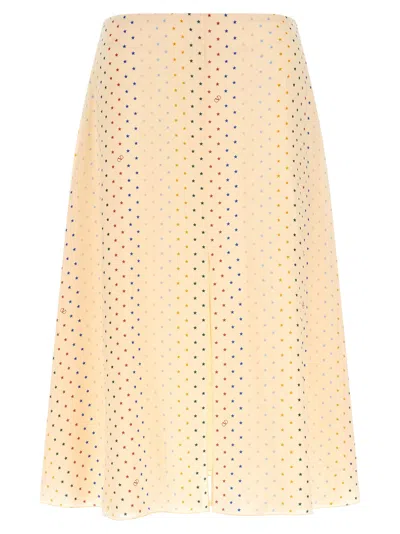 Valentino Garavani Midi Skirt In Neutral