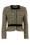 Valentino Garavani Multicolored Patterned Wool-blend Jacket In Multi