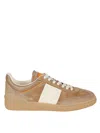 Valentino Garavani Nappa Calfskin Sneakers With Signature Logo In Neutral