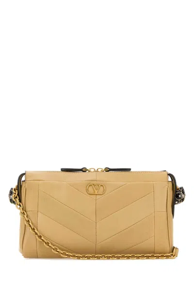 Valentino Garavani Panthea Nappa Leather Crossbody Handbag 24 X 16 X 6 Cm With Adjustable Strap In Brown