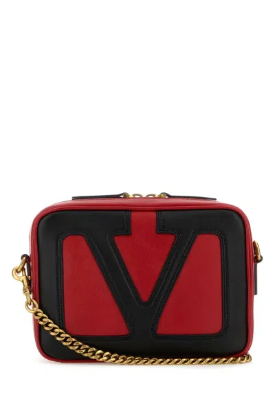 Valentino Garavani Red Nappa Leather Viva Superstar Crossbody Bag In Multi