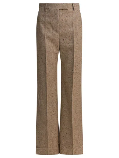 Valentino Natte Tailored Pants In Brown