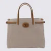 Valentino Natural Cotton And Leather In Naturale-tobacco/natural Camel