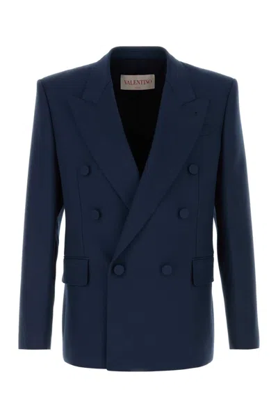Valentino Garavani Navy Blue Wool Blazer
