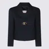 Valentino Vlogo Single-breasted Wool Blazer In Blue