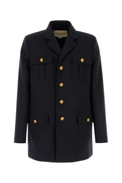 Valentino Garavani Navy Blue Wool Blazer