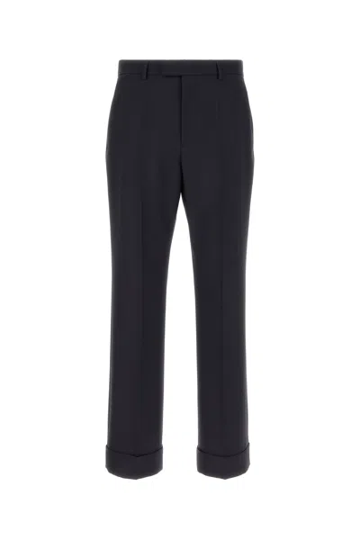 Valentino Virgin Wool Tailored Trousers In Black