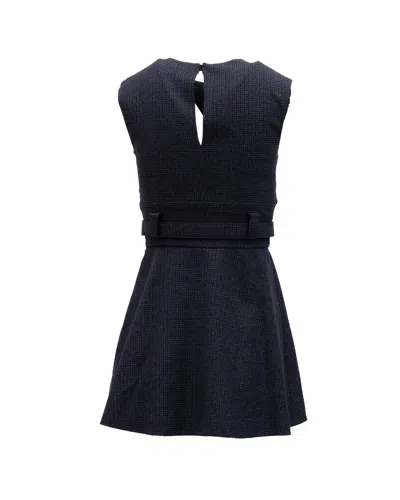 Valentino Garavani Check Jacquard Dress In Blue