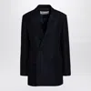 Valentino Garavani Navy Double-breasted Jacket Toile Iconographe In Blue