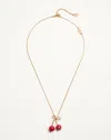 Valentino Garavani Red Necklace With Cherry-shaped Pendant And Vlogo Detail In Brass Woman