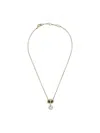 Valentino Garavani Necklaces In Black Gold Cream