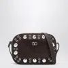 Valentino Nellcôte Bag Brown In Suede With Studs And Rivets