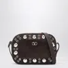 Valentino Nellcôte Bag Brown In Suede With Studs And Rivets