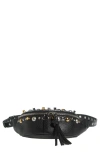 Valentino Garavani Nellcôte Grainy Leather Belt Bag In Black