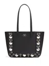 Valentino Nellcote Mini Leather Tote Bag In Black