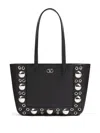 Valentino Nellcote Mini Shopping Tote Bag In Leather In Black