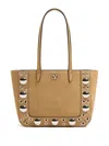 Valentino Garavani Nellcote Mini Suede Leather Tote Bag In Nude