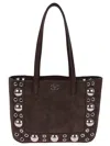 Valentino Garavani Nellcôte Mini Suede Tote Bag In Brown