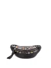 Valentino `nellcote` Multi Studs Logo Belt Bag In Black