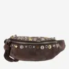 Valentino Garavani Nellcôte Pouch In Suede In Dark Brown