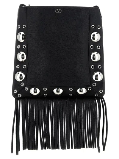 Valentino Garavani 'nellcôte' Shoulder Bag In Black
