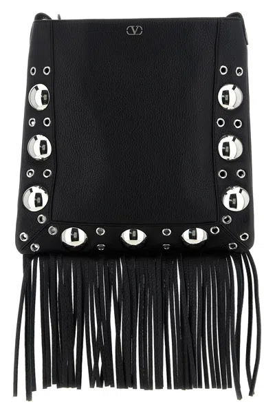 Valentino Garavani 'nellcôte' Shoulder Bag In Black