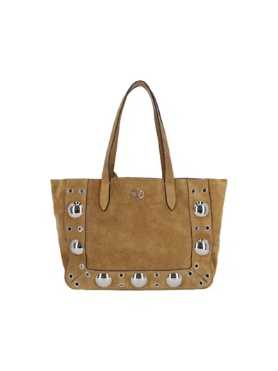 Valentino Garavani "nellcôte" Small Tote Bag – Brown