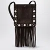 Valentino Garavani Nellcôte Suede Bag With Fringes And Studs