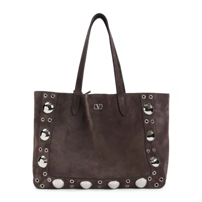 Valentino Garavani Nellcote Tote Bag In Brown