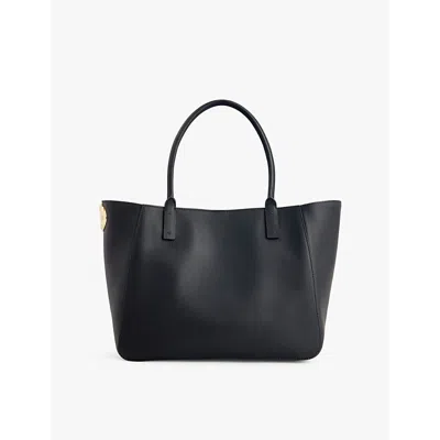 Valentino Garavani Nero Vlogo Leather Top-handle Bag