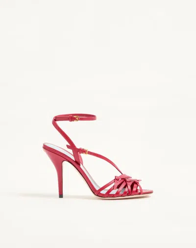 Valentino Garavani Nodine Kidskin Sandal 100mm Woman Red 37