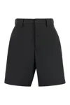 Valentino Garavani Nylon Bermuda Shorts In Black