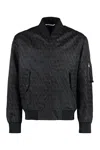 Valentino Geometric Pattern Lightweight Bomber Jacket In Black
