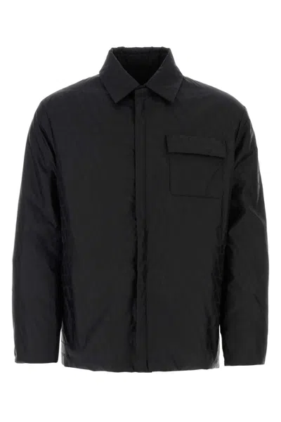 Valentino Garavani Reversible Nylon Padded Jacket In Black