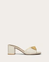 Valentino Garavani One Stud Calfskin Slide 60 Mm Woman Light Ivory 42 In Multi