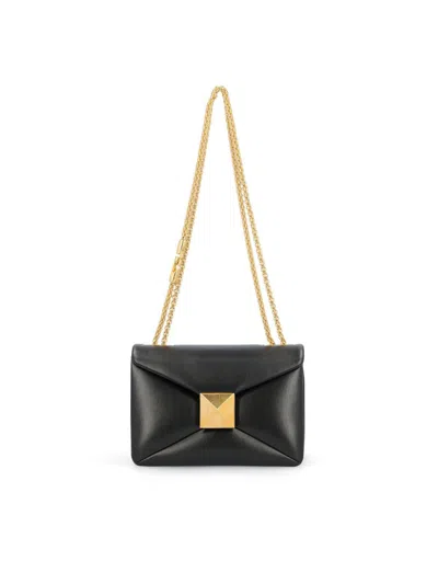 Valentino Garavani Garavani One Stud Embellished Shoulder Bag In Black