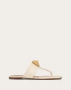 Valentino Plaque Detailing Flat Sandals In Light Ivory