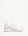 Valentino Garavani One Stud Low-top Mesh And Nappa Leather Sneaker