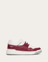 Valentino Garavani One Stud Low-top Mesh And Nappa Leather Sneaker In Red/white