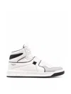 Valentino Rockstud Printed Faux Leather High-top Sneakers In White