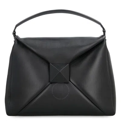 Valentino Garavani One Stud Nappa Leather Hobo Bag In Black